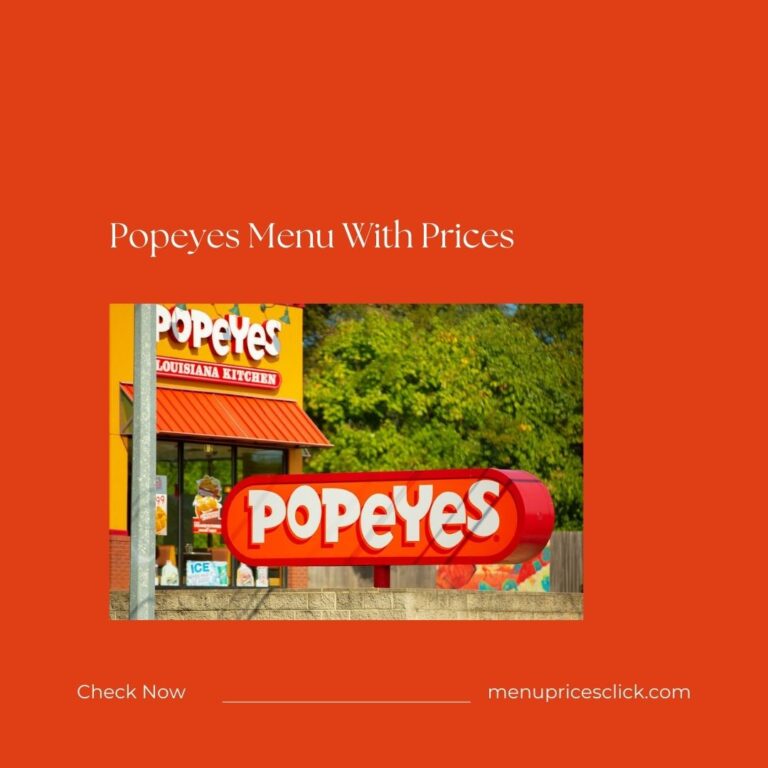 Popeyes Menu With Prices – Delights for Everyone – MPC