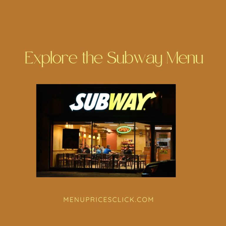 Explore the Subway Menu – Fresh and Flavorful Choices