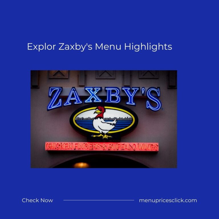 Explore Zaxby’s Menu Highlights 2024 – Menu Prices Click