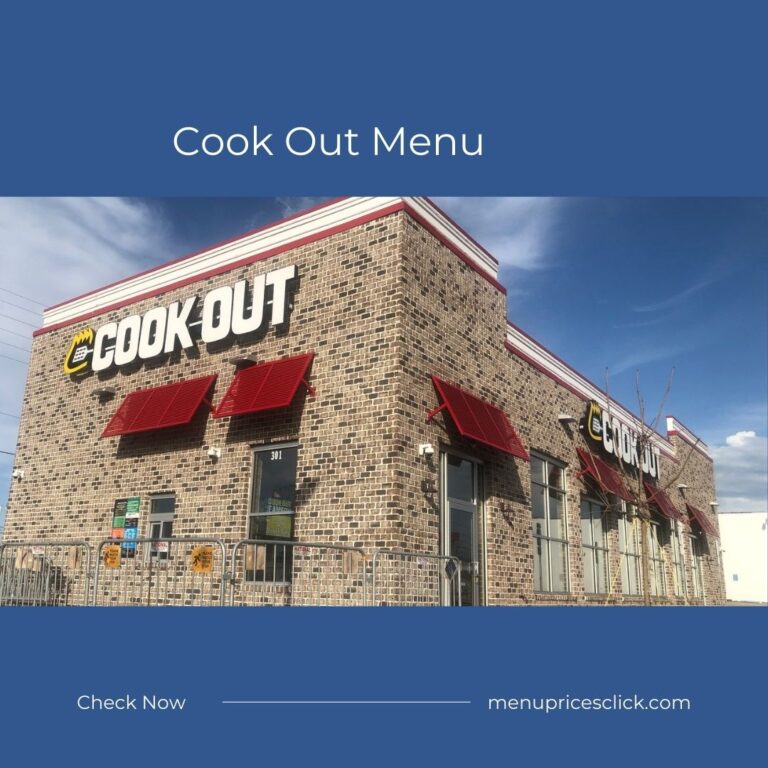 The Cook Out Menu – Milkshakes, Chicken Sandwiches, Hot Dogs 