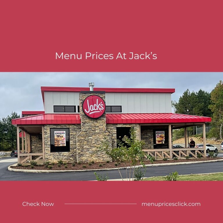 Menu Prices At Jack’s – Big Jack, Hamburger, Breakfast 2024