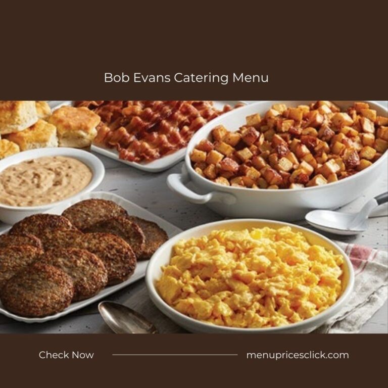 Bob Evans Catering Menu – Breakfast, Pie & Desserts Jan 2024
