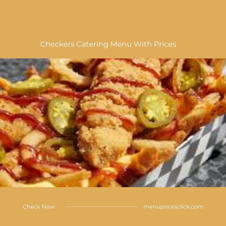 Checkers Catering Menu With Prices – [Updated 2024]