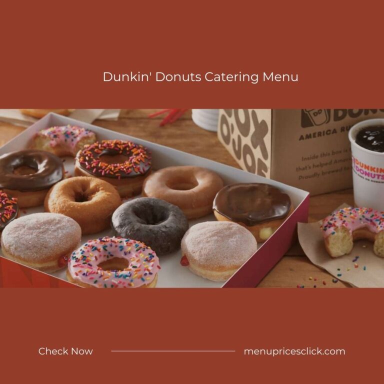 Dunkin’ Donuts Catering Menu With Prices & Muffin [Jan 2024] 