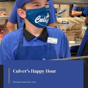 Culver’s Happy Hour Menu Offical Time and Deals 2 PM To 5 PM