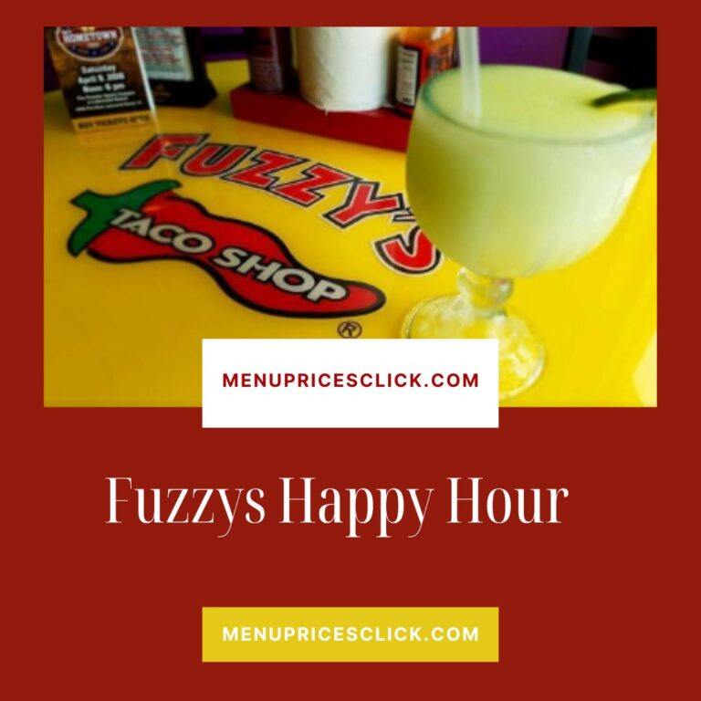 Fuzzys Happy Hour – Offical Time and Menu 3:00 PM To 6:00 PM