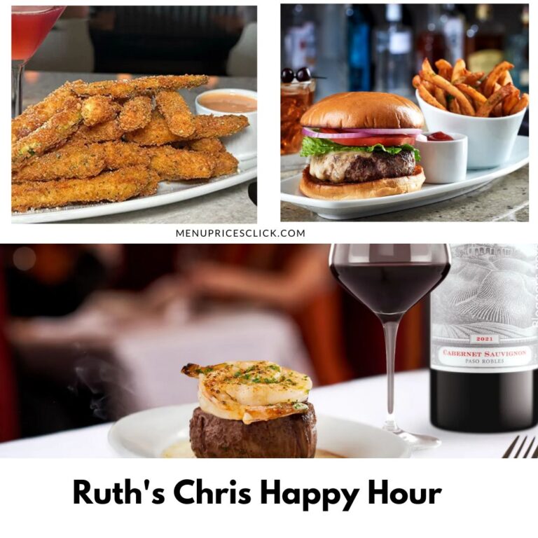 Ruth’s Chris Happy Hour Menu and Time 3:30 PM To 6 PM