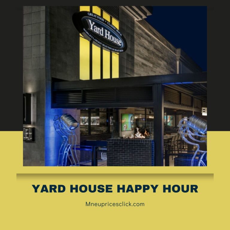 Yard House Happy Hour – Closing and Opening Time and Menu 