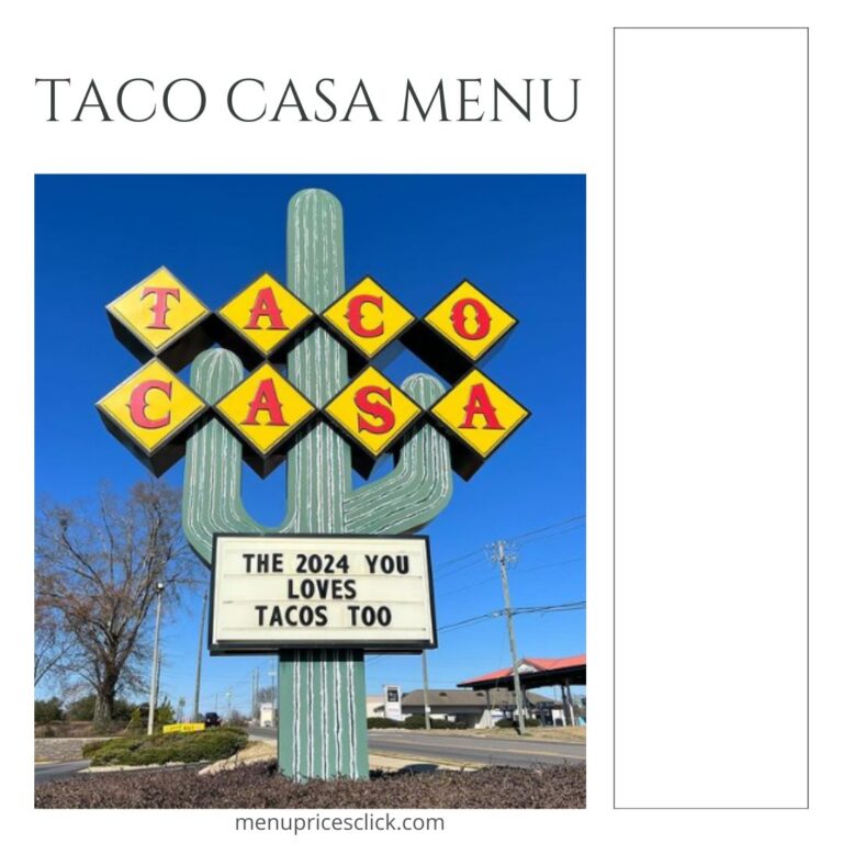 Taco Casa Menu