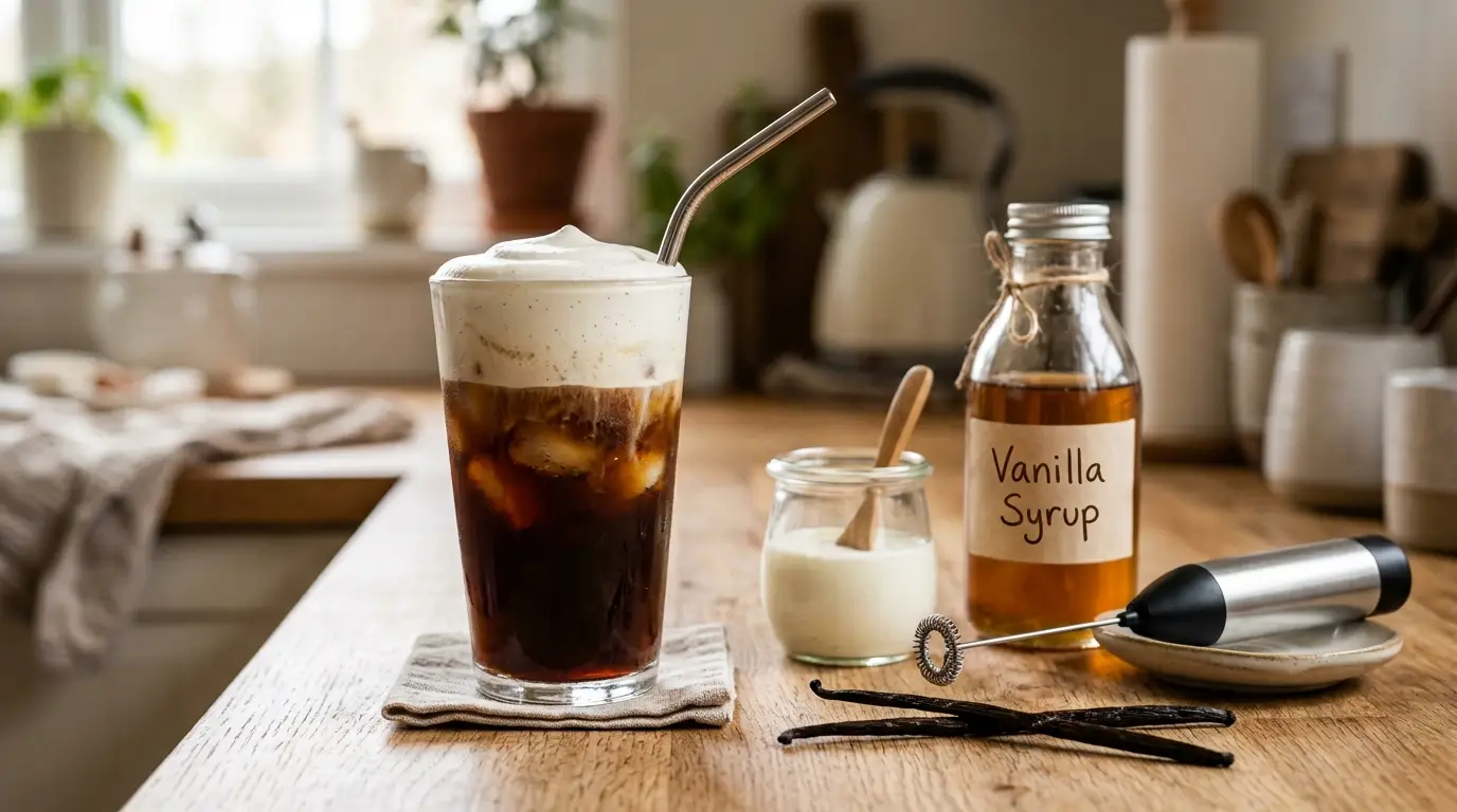 How Do You Make Vanilla Sweet Cream Cold Foam Coffee at Home? 1 Vanilla Sweet Cream Cold Foam Coffe