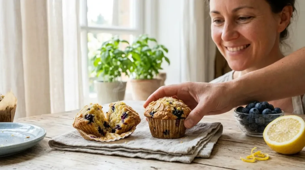 Blueberry Almond Muffins - 6 Easy Recipes to Try 4 Vegan Blueberry Almond Muffins